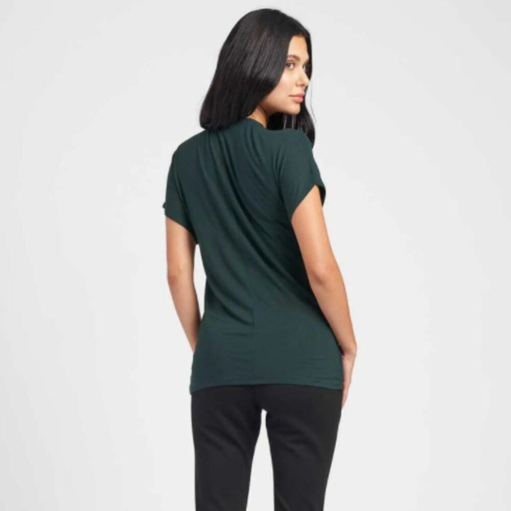 NWT Universal Standard Liquid Jersey Two-Way Cross Wrap Top Green XL 26 38 - Picture 3 of 9